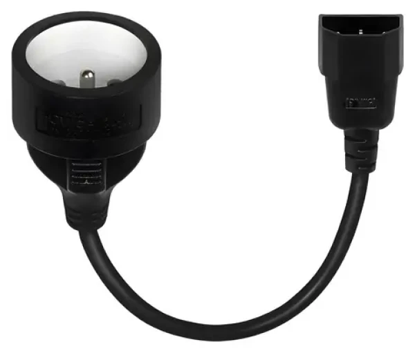 SAVIO CL-180 / Napájecí adaptér / IEC C14 (M) - CEE 7/5 (E) / 15 cm (SAVKABELCL-180)