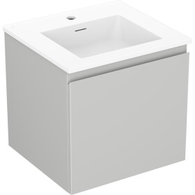 MEXEN/S - Orio koupelnová skříňka 50 cm s umyvadlem Otis, 1 šuplík, šedá mat/bílá mat 91A10-05047-1-BF62-W18M01
