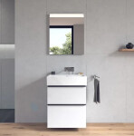 DURAVIT - Vero Air Umyvadlo 600x470 mm, s přepadem, bez otvoru pro baterii, WonderGliss, bílá 23506000601