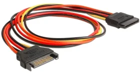 DeLock 60132 / Napájecí kabel SATA / prodlužovací / 15pin (M) – 15pin (F) / 50 cm (60132)