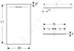 GEBERIT - Sestra Sprchová vanička 1600x800 mm, bílá 550.258.00.2