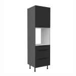 Vysoká skříňka pro vestavnou troubu Aria ANT 60 DPS-210 3S 1F - Premium Box Barva korpusu: Antracit, Barva dvířek: BL - Black AFM