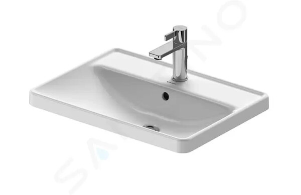 DURAVIT - D-Neo Umyvadlo zápustné 600x440 mm, 1 otvor pro baterii, bílá 0357600027