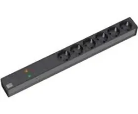Bachmann zásuvkový panel 19" černá / Zásuvkový panel / 6x zásuvka / 19" rack / bez vypínače (333.536)