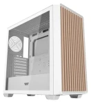 DarkFlash DS900WD bílá / PC skříň / ATX / M-ATX / ITX / tvrzené sklo / dřevěný panel / bez zdroje (DS900WD White w/o fa)