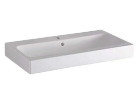 GEBERIT - iCon Umyvadlo 75x49 cm, otvor pro baterii, s přepadem, s KeraTect, bílá 124575600