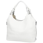 Moderní dámská koženková kabelka na rameno Margita, bílá