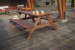 ROJA PIKNIK zahradní set dřevěný - 220cm - mořený