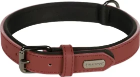 Flamingo Binti Kožený obojek s neoprenem červená M (FLA-519240)