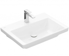 VILLEROY & BOCH - Subway 3.0 Umyvadlo 65x47 cm, bez přepadu, otvor pro baterii, CeramicPlus, Stone White 4A7068RW