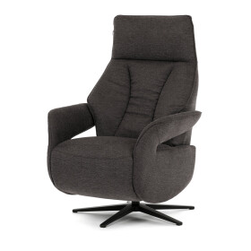 Relaxační křeslo, elektrické zabudované ovládání, hnědá, látka, TV-B3973 BR2