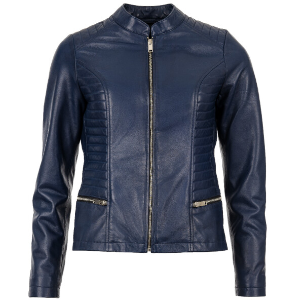 Dámská Kožená Bunda Sage Aerion Brixton Modrá Velikost: XL
