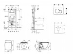 GEBERIT - Duofix Set předstěnové instalace, klozetu a sedátka Ideal Standard Tesi, tlačítka Sigma01, Aquablade, SoftClose, matný chrom SANI11CD2111