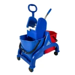 Denox PROFESSIONAL DOUBLE / Úklidový vozík / dvojitý systém / 2x 25 l / se ždímačem