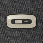 Relaxační křeslo, elektrické zabudované ovládání, šedá, látka, TV-B3973 GREY2