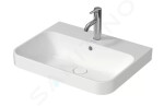 DURAVIT - Happy D.2 Plus Umyvadlo na desku, 600x460 mm, s přepadem, s otvorem pro baterii, bílá 2360600000