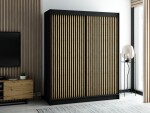 Šatní skříň Abi Lamelo 1 Barva korpusu: Černá, Rozměry: 120 cm