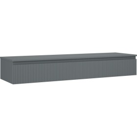 MEXEN/S - Rivel koupelnová skříňka pod umyvadlo 160 cm s deskou, 1 šuplík, reliéf , grafit mat 91A20-16023-1-BFC66