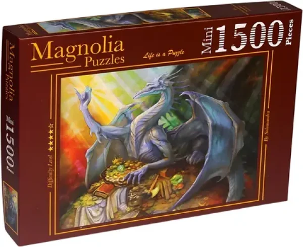 MAGNOLIA Puzzle Modrý drak s pokladem