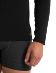 Pánské triko ICEBREAKER Mens Anatomica LS Crewe, Black velikost: XXL