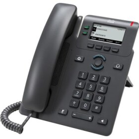 Cisco IP Phone 6841 černá / Telefon VoIP / 396x162px displej / SIP / RTCP / SRTP / s adaptérem (CP-6841-3PW-CE-K9=)
