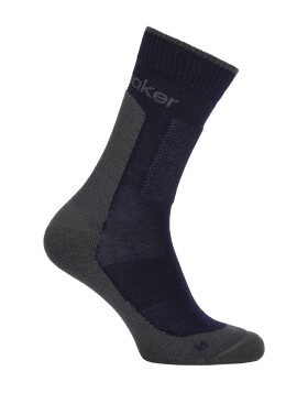 ICEBREAKER Mens Merino Hike+ Medium Crew, Midnight Navy/Obsidian velikost: 42-44 (M)