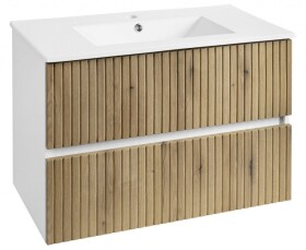AQUALINE - PANEDA STRIP umyvadlová skříňka 79,5x55x45,2cm, dub emporio PN380