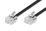PremiumCord Kabel telefonní rovný 6P4C-6P4C 3m černá (4040849503177)