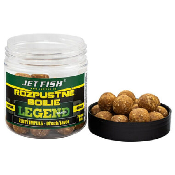 Jet Fish Rozpustné boilie Legend Žlutý impuls + Ořech/Javor 250ml 20mm (000100)