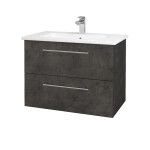 Dřevojas - Umyvadlová skříňka GIO SZZ2 80 - D16 Beton tmavý / Úchytka T02 / D16 Beton tmavý 202149B