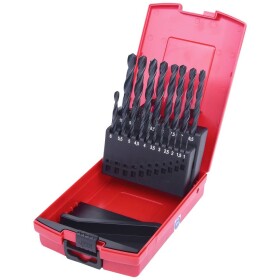 KS Tools 3301620 HSS-R sada spirálových vrtáku do kovu, 1 mm, 1.5 mm, 2 mm, 2.5 mm, 3 mm, 3.5 mm, 4 mm, 4.5 mm, 5 mm, 5.5 mm, 6 mm, 6.5 mm, 7 mm, 7.5 mm, 8 mm,