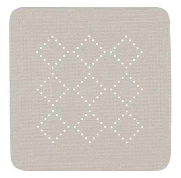 Spirella ALASKA šedo-hnědá / Protiskluzová podložka do sprchy / PVC / 55 x 55 cm