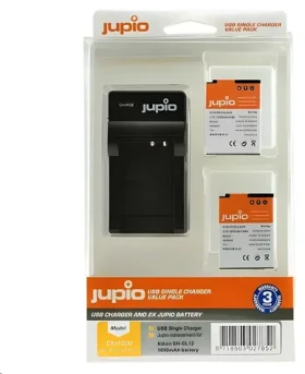 JUPIO EN-EL12 / Sada 2× akumulátor + nabíječka / 1050 mAh / pro Nikon (CNI1000)