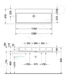 DURAVIT - Vero Air Dvojumyvadlo 1200x470 mm, bez přepadu, bez otvoru pro baterii, bílá 2350120079