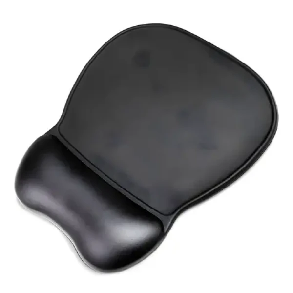 Wozinsky Ergonomická podložka s opěrkou zápěstí černá / Podložka pod myš / Gel / Eko kůže / Protiskluzová