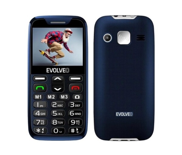 EVOLVEO EasyPhone XR, mobilní telefon pro seniory s nabíjecím stojánkem, modrá EDF_547100