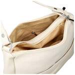 Stylová dámská koženková kabelka na rameno Irenea, krémová