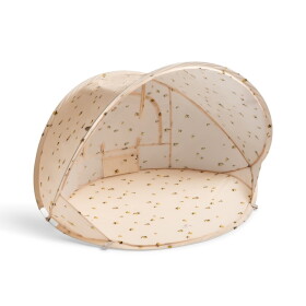 Konges Sløjd Plážový stan pro děti Pop up Small Lemon, žlutá barva, krémová barva, plast