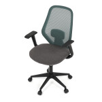 Kancelářská židle, houpací mechanismus, zelená síťovina, KA-V3149 GRN