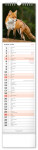 Nástěnný kalendář vázankový/kravata 2026 NOTIQUE - Lesní zvěř – Lesná zver, 12 x 48 cm