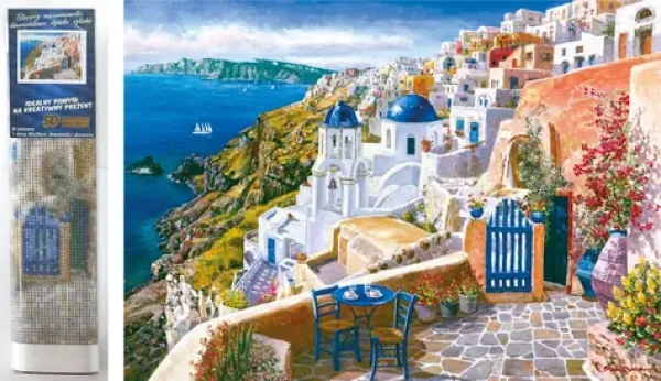 NORIMPEX Diamantové malování Santorini