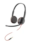 Poly Blackwire C3225 černá / Náhlavní souprava / mikrofon / dvě sluchátka / 3.5mm jack (7S4M7AA)