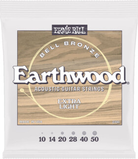 Ernie Ball 2350 Extra Light Earthwood Bell Bronze Acoustic Guitar Strings 10-50