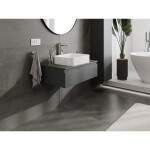 MEXEN/S - Orio koupelnová skříňka pod umyvadlo 80 cm s deskou, 1 šuplík, grafit mat 91A10-08023-1-BFC66