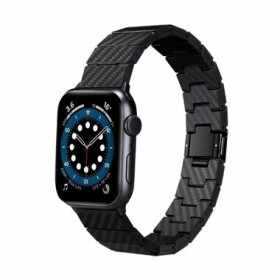 Pitaka Carbon fiber řemínek pro Apple Watch 45 44 42 mm černá (AWB1003)