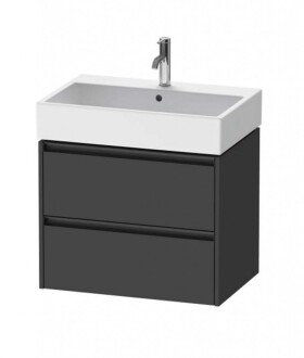 DURAVIT - Ketho.2 Umyvadlová skříňka 55x68x46 cm, 2 zásuvky, grafit mat K25276049490000