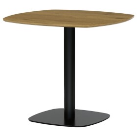 Stůl jídelní, deska MDF, dekor dub, černý kov