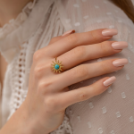 ELENYS Bold– pozlacený prsten 18K žluté zlato Velikost: Nastavitelná (52-56 mm)