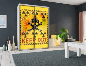 FRONTI Šatní skříň PENELOPA 155 Keep out 6884
