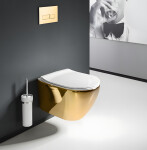 REA - Závěsná WC mísa Carlo Mini Tornado NFQ GOLD WHITE REA-C6006